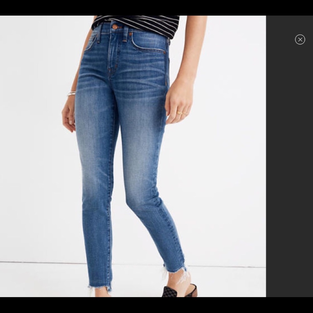 Madewell high rise crop skinny size 30